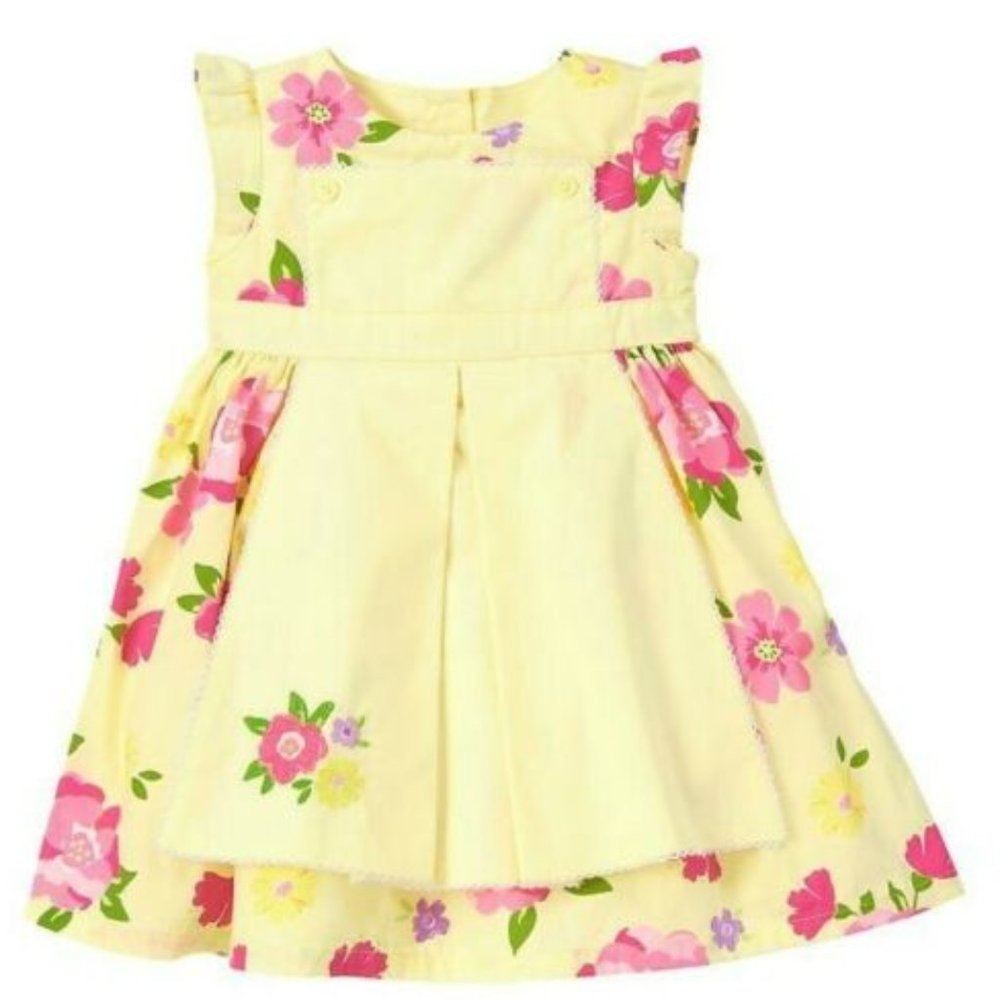 Gymboree NWT Spring Celebration dress girls 3t Easter yellow floral buttercup